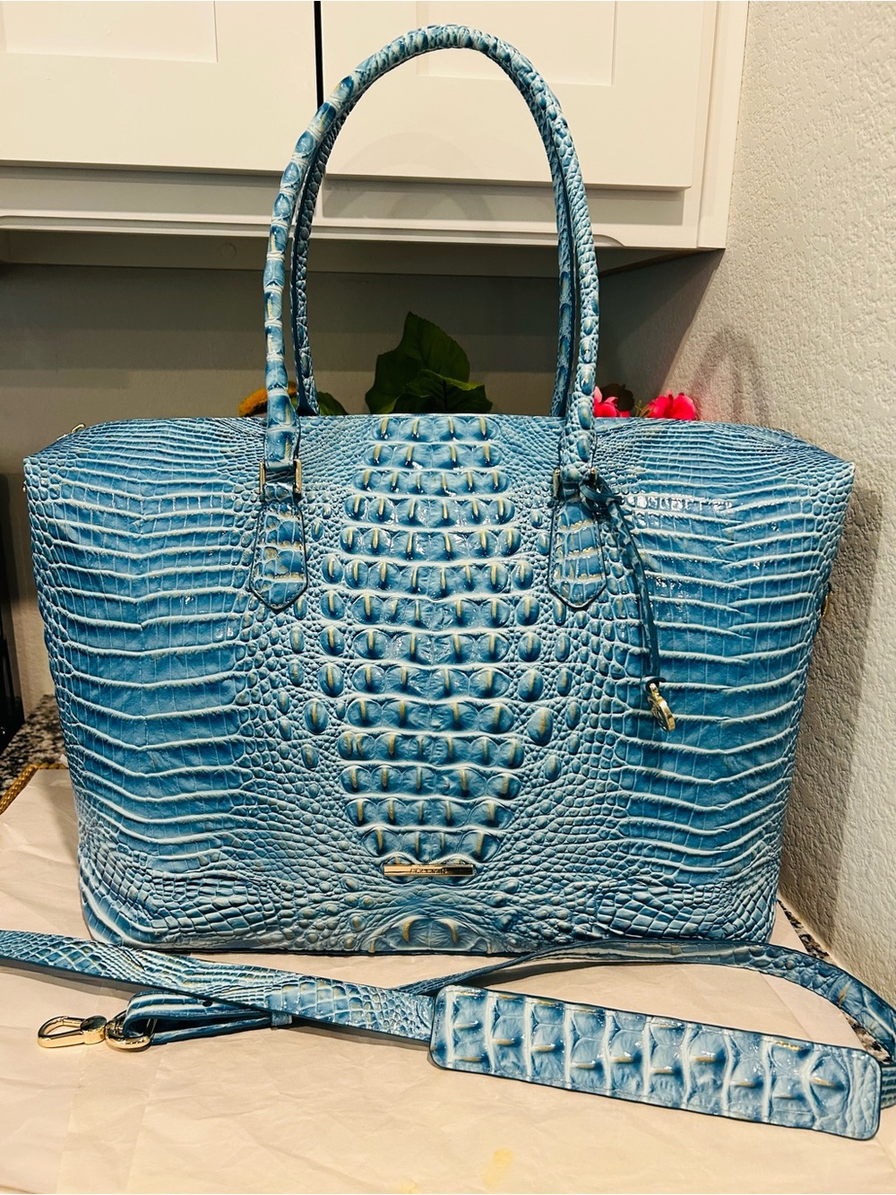 Brahmin Cerulean Duxbury Weekender